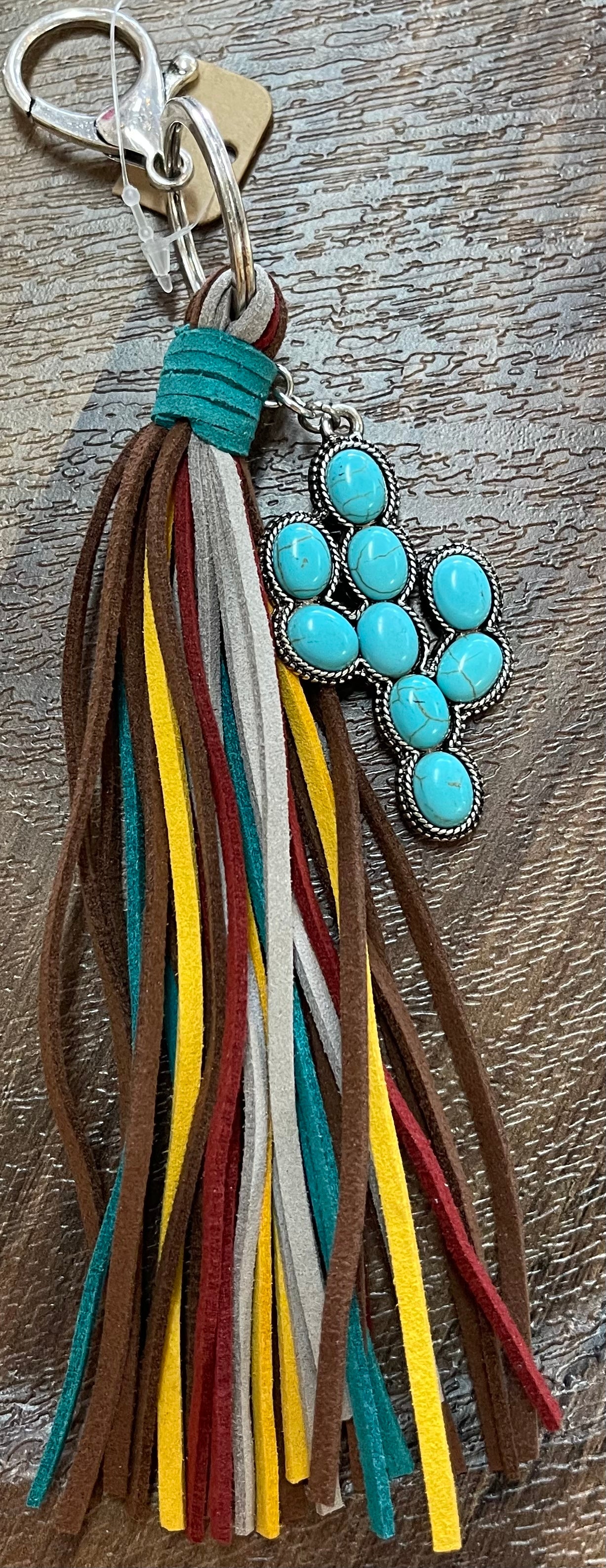 Aztec and Turquoise Keychain