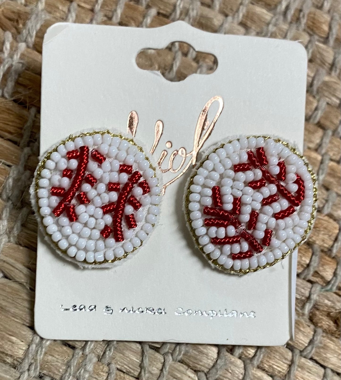 Sport Seed Bead Stud Earrings