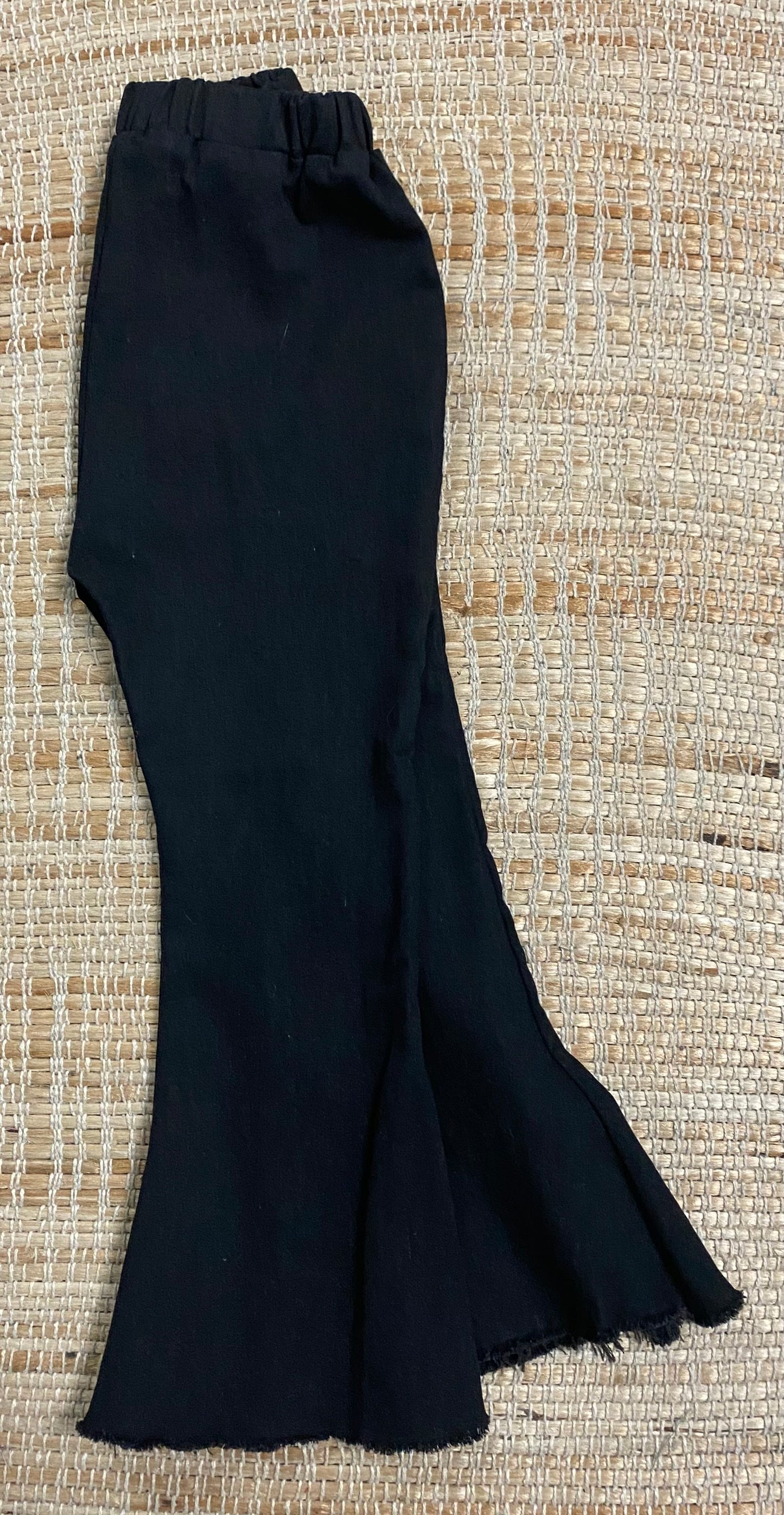 Girls Black Flare Leg Pants