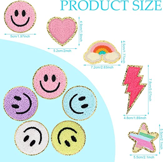 Chenille Patch Shape Rainbow Or Star(small)