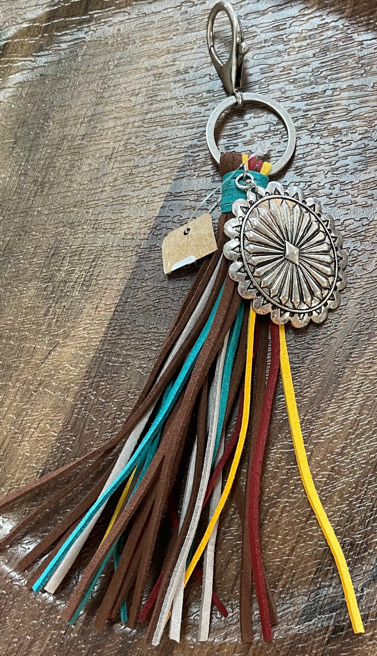 Aztec and Turquoise Keychain