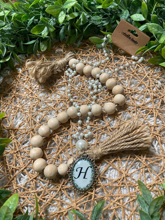 Pearl Chain with Initial Charm