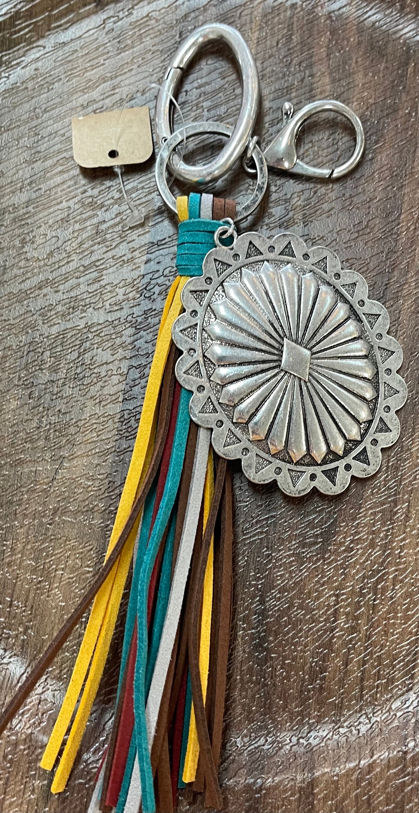 Aztec and Turquoise Keychain