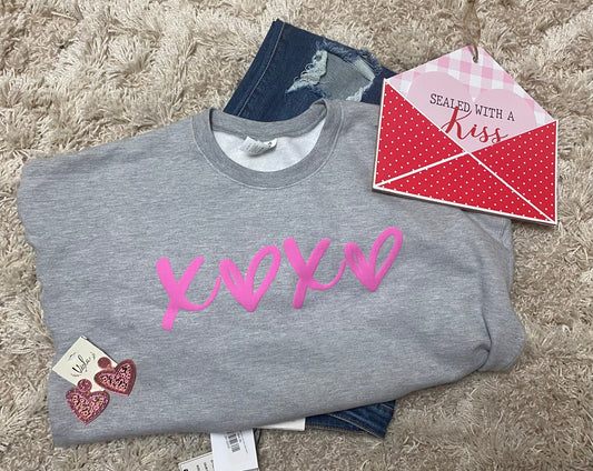 XOXO Puff Crewneck Sweatshirt