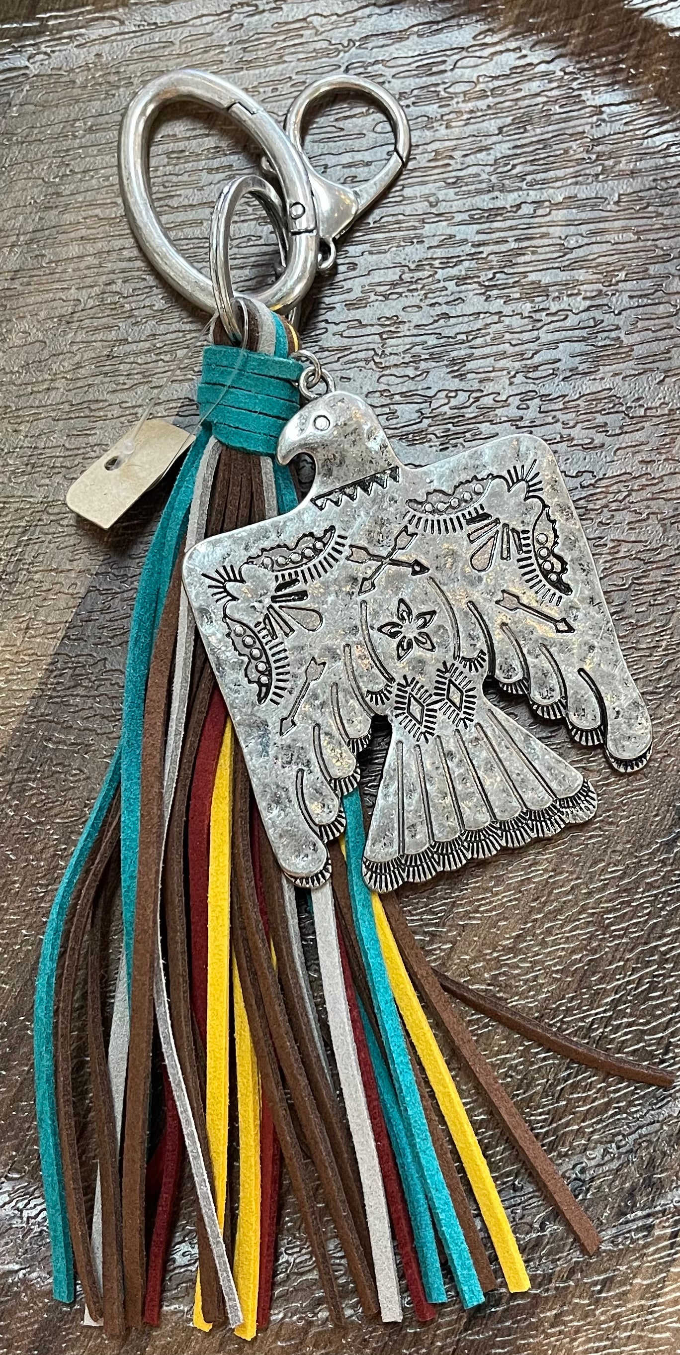 Aztec and Turquoise Keychain