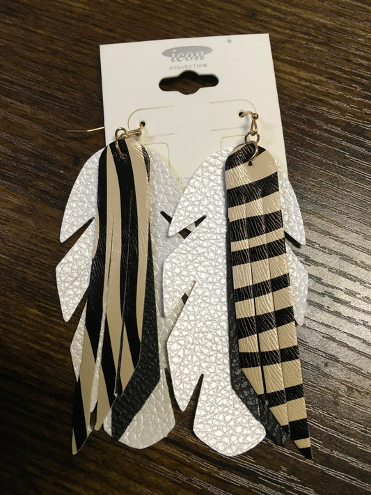 Feather Strips Earrings