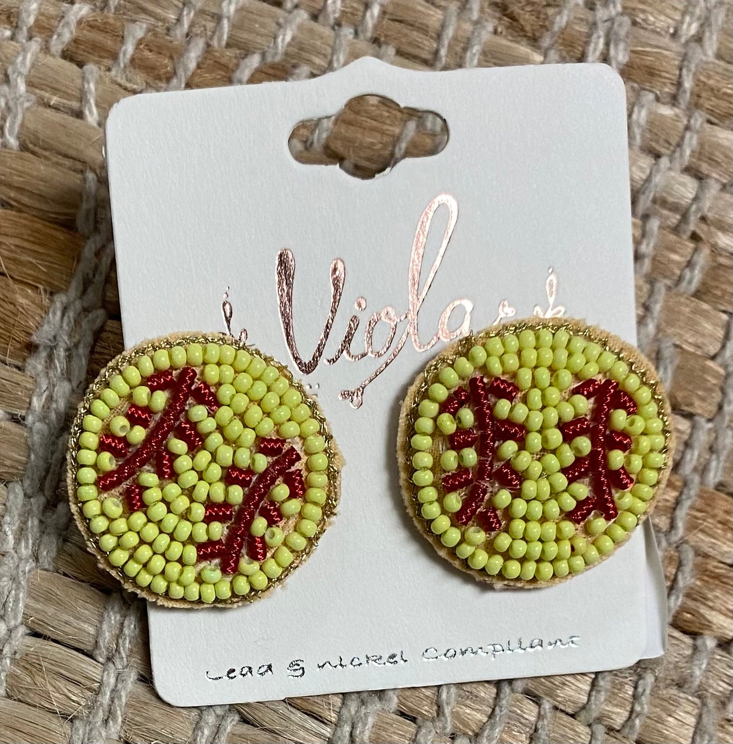 Sport Seed Bead Stud Earrings