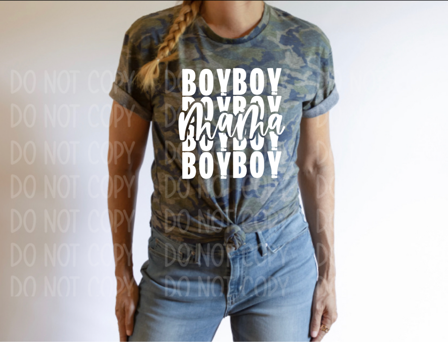 Boy Mama (Vintage Camo Tee)