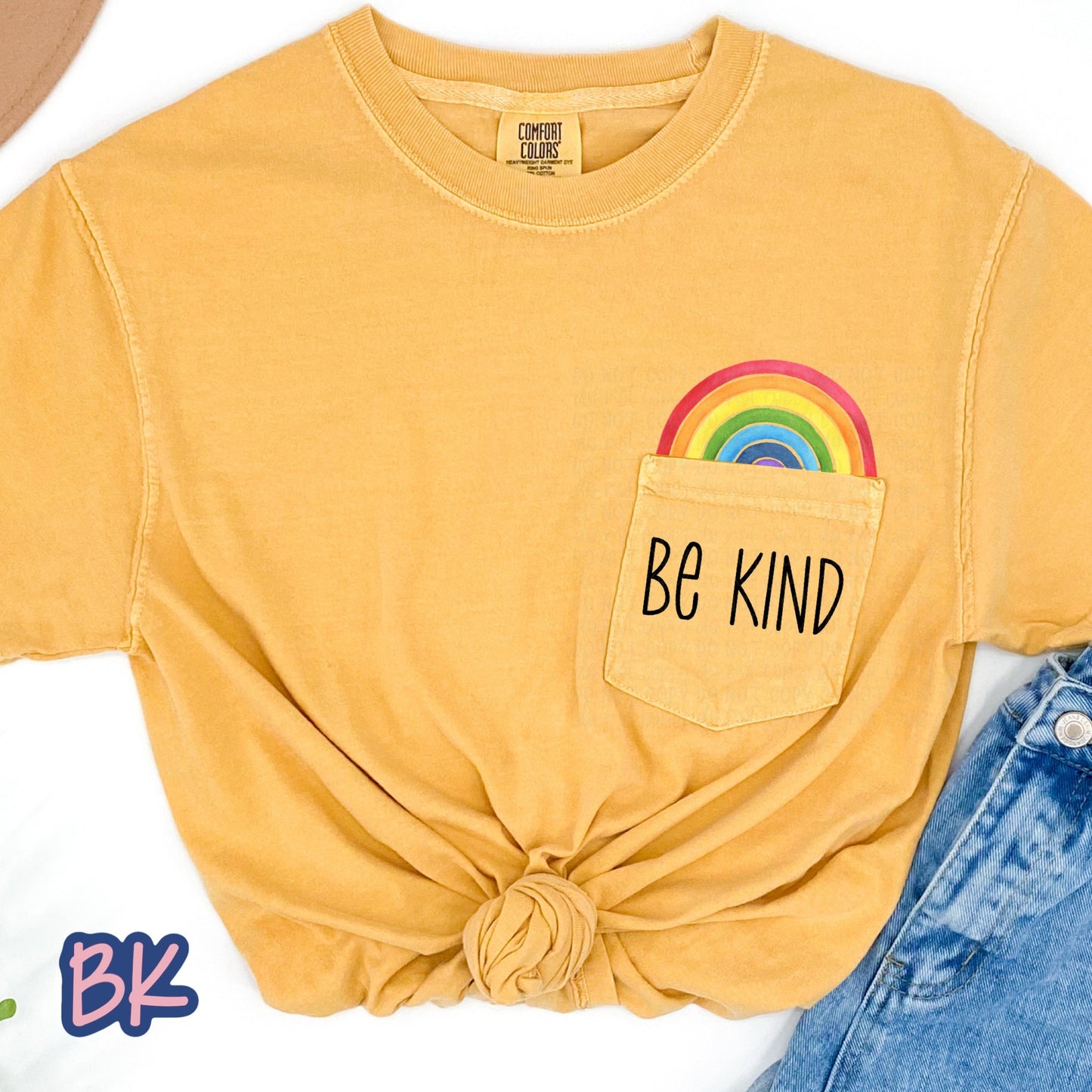 Be Kind Rainbow Pocket Tee (Multiple Options Available)