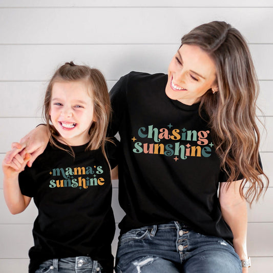 Chasing Sunshine Black Tee