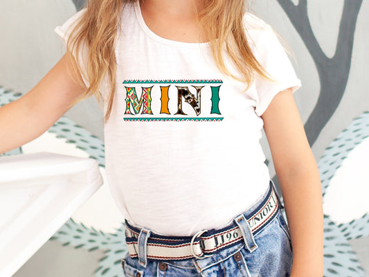 Mini Western White Tee