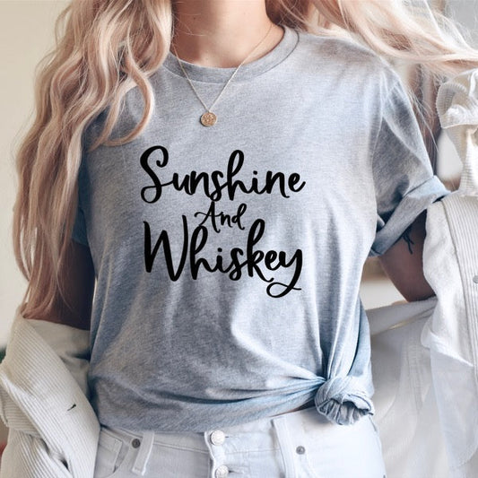 Sunshine & Whiskey Grey Tee