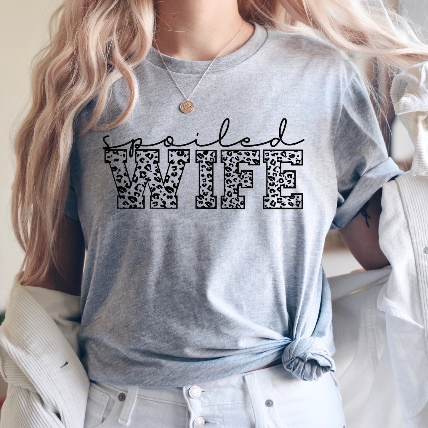 Spoiled Wife Grey Tee