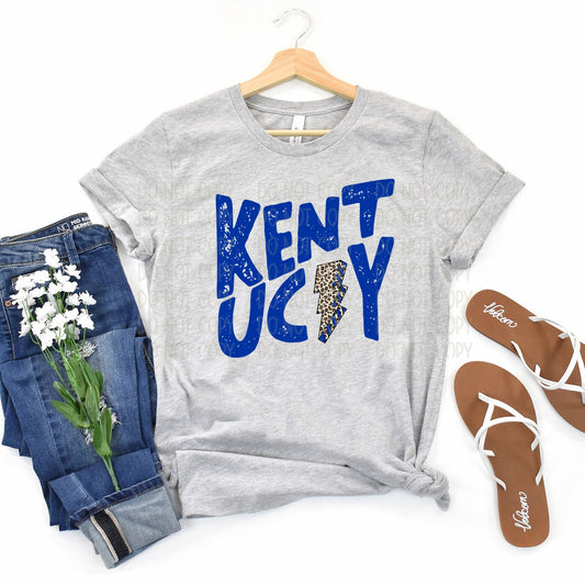 Kentucky Royal Blue/Leopard/Lightning Bolt Grey Tee