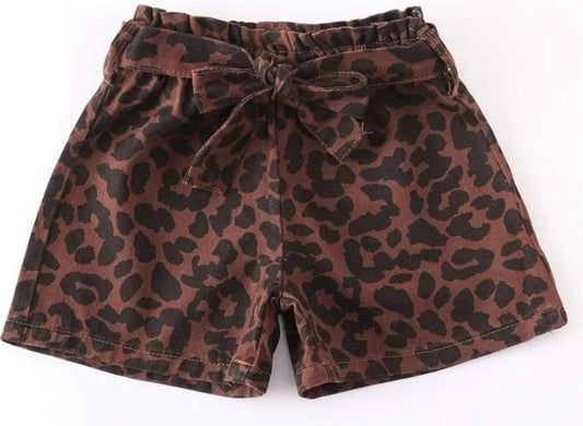 Leopard Paper Bag Shorts