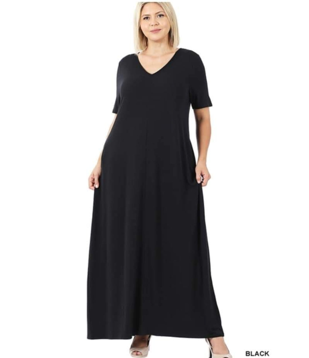 Short Sleeves Maxi Dress