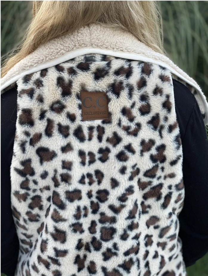 CC. BEANIE Reversible Leopard Vest