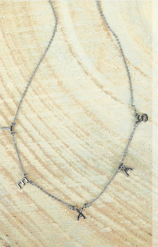 TEXAS Letter Station Necklace