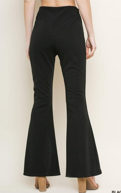 High Waist Wide Split Leg Pants