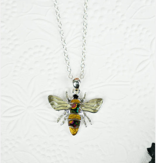 MEADOW VALE MOSAIC BEE NECKLACE