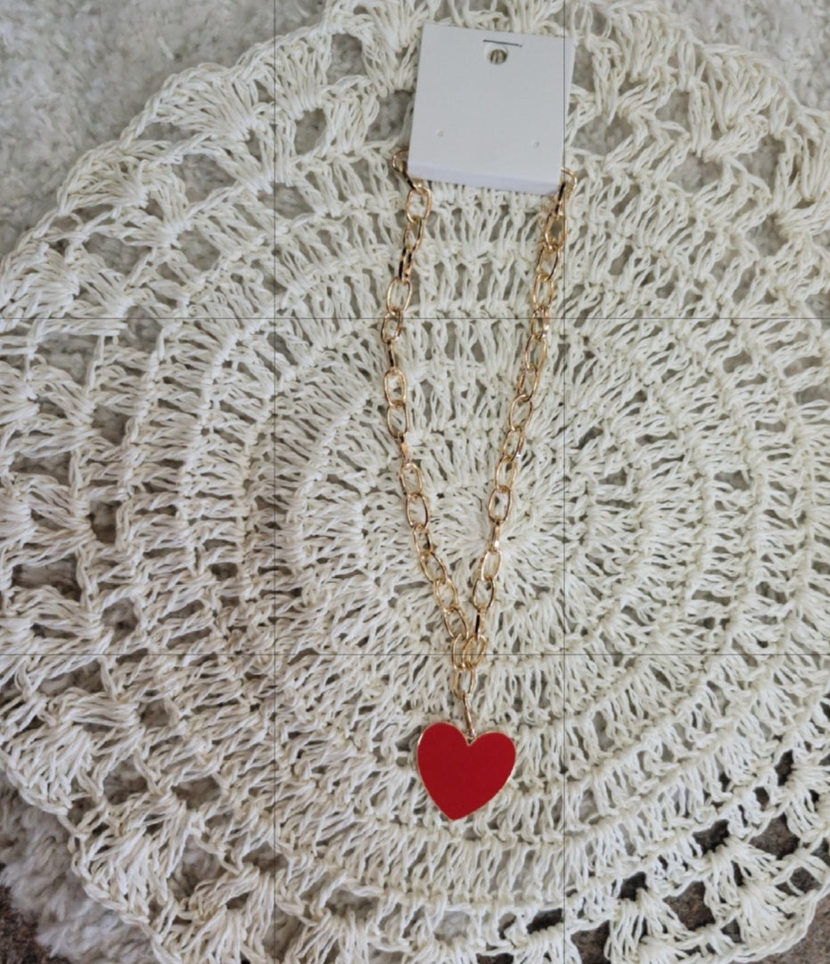 Chain Link Heart Necklace