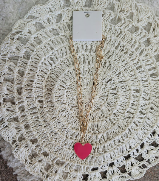 Chain Link Heart Necklace