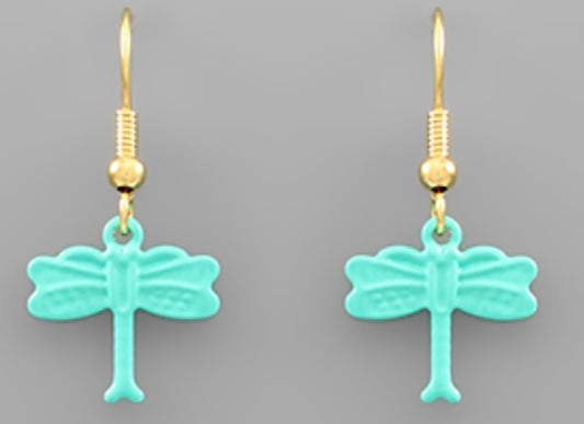 Dragonfly Epoxy Earrings