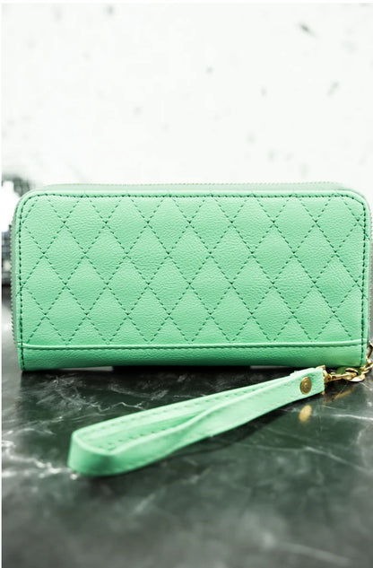 QUILTED WRISTLET WALLET