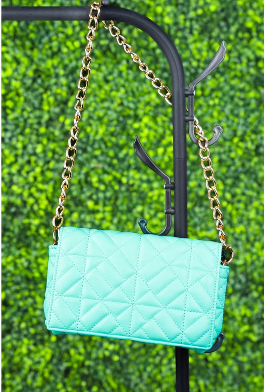 CITY STYLE QUILTED FAUX LEATHER BAG