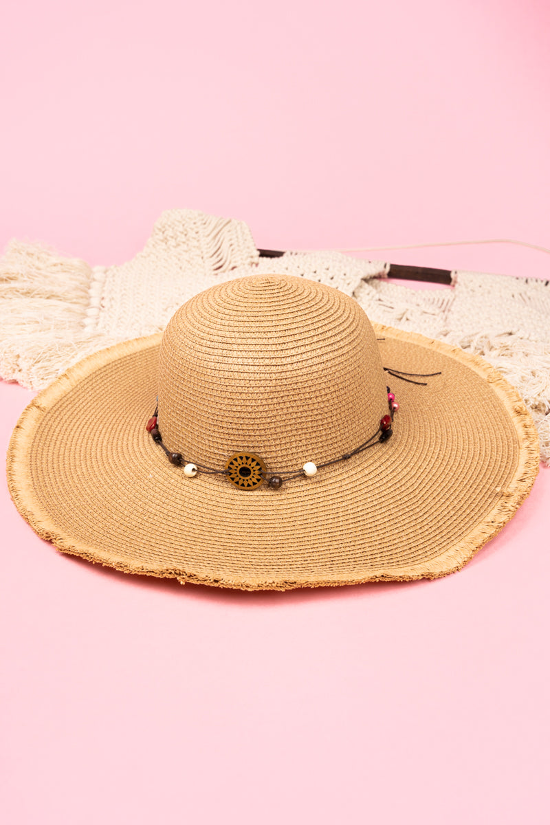 DALLAS DREAMS TAUPE FLOPPY SUN HAT