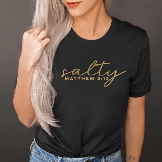 Salty Matthew 5:13 Black Tee