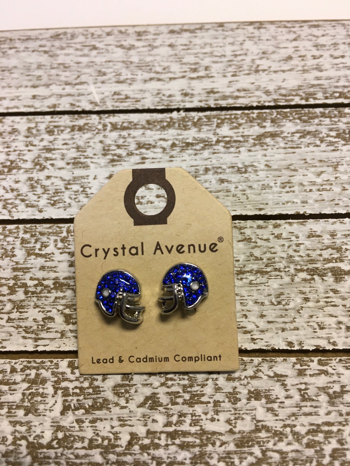 Crystal Avenue Helmet Earrings