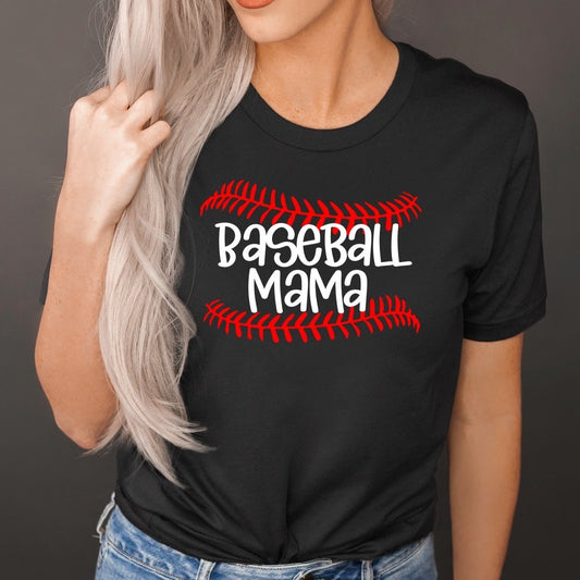 Baseball Mama Black Tee