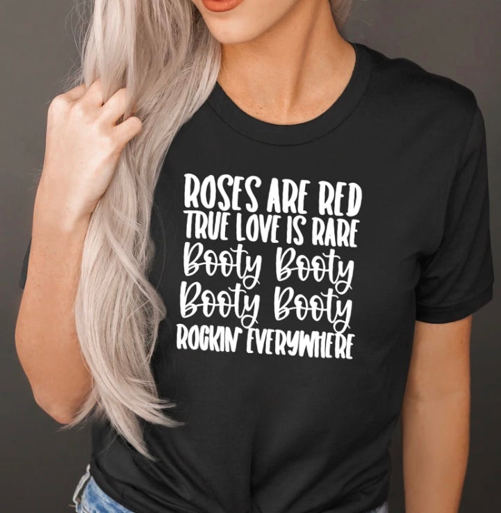 Roses Are Red Black Tee