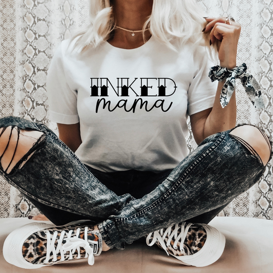 Inked Mama White Tee