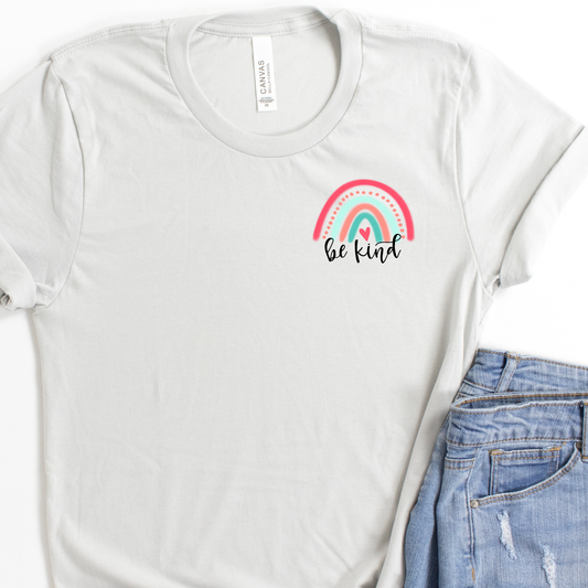 Be Kind Pocket silver tee