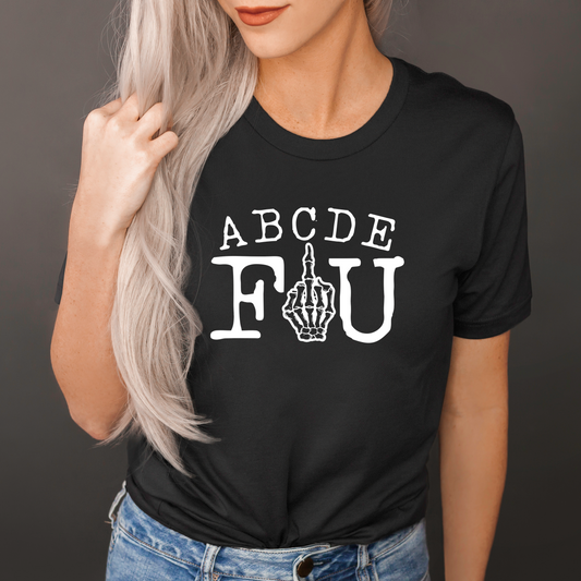 Black Tee ABCDEFU