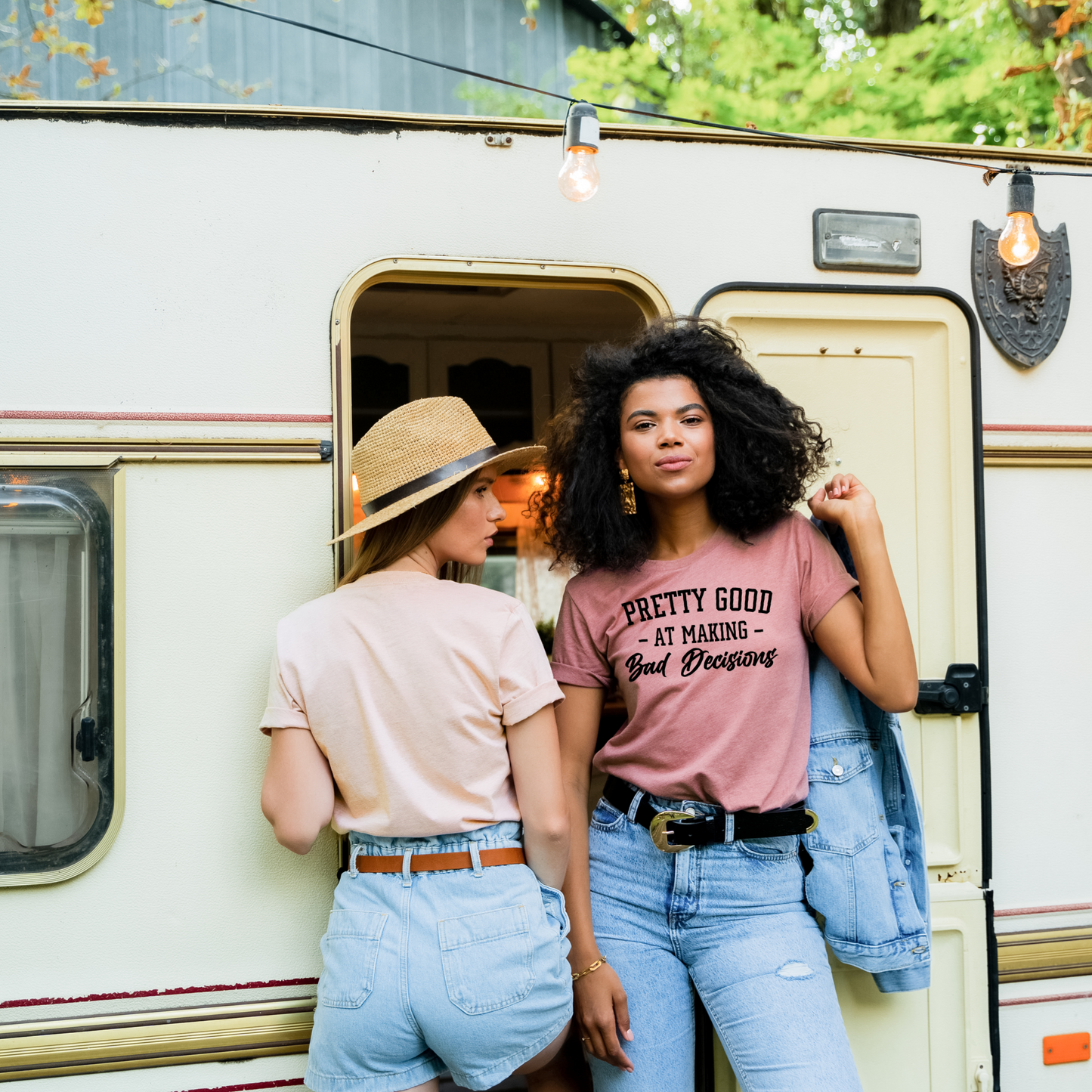 Pretty good at making bad decisions mauve Tee