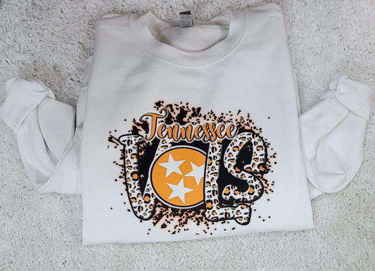 Leopard Vols White Sweatshirt